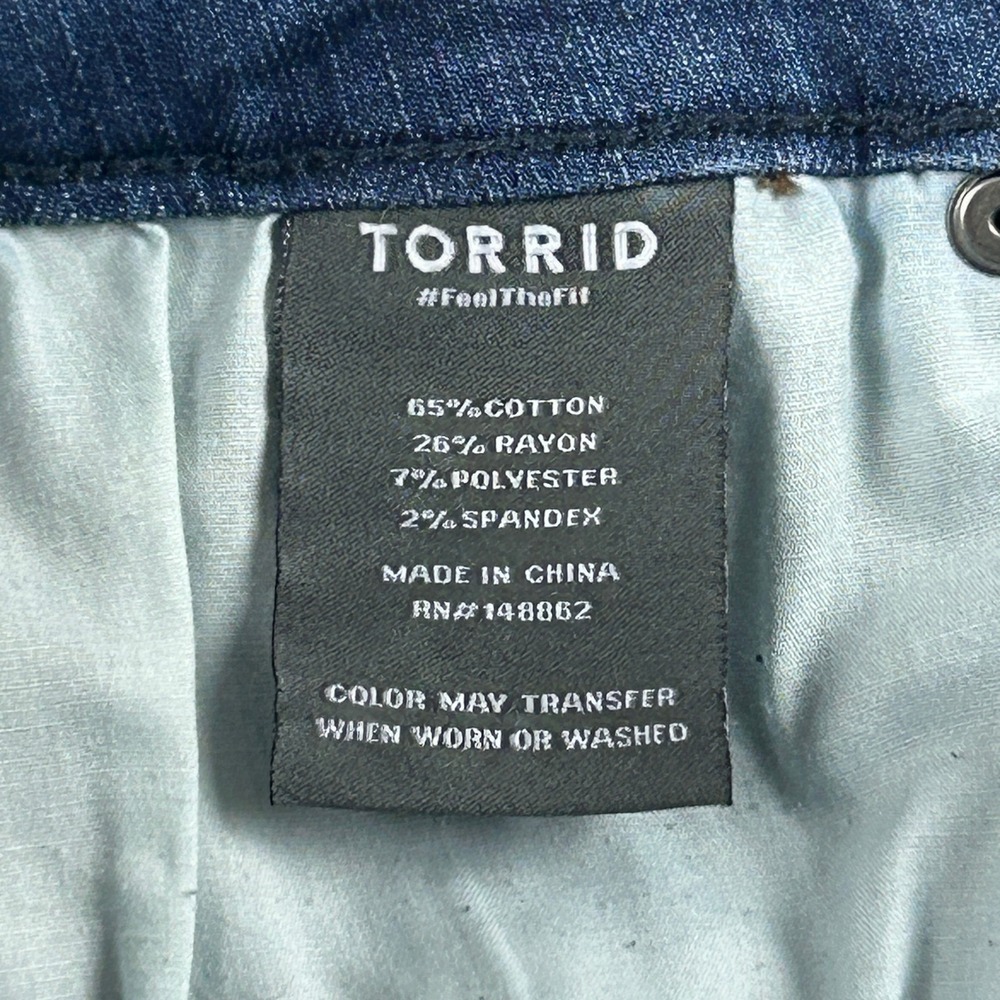 Torrid Jeans Women‎ 10R Perfect Skinny Ankle Mid Rise Premium Stretch Dark Wash - Picture 13 of 15